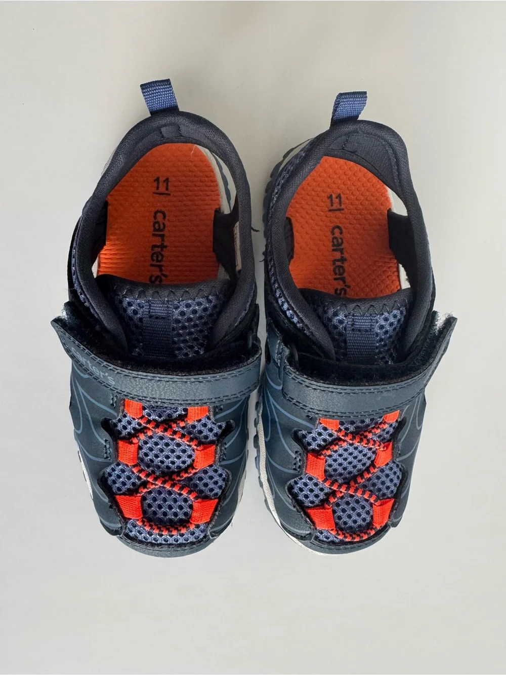 Carter's Navy and Orange Toddler Sandals - Size 11
